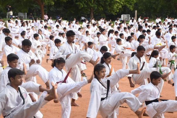 Hundreds celebrate World Karate Day in Mysuru