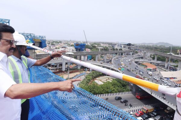 Construction of CMRL’s viaduct at Alandur to be completed by December this year