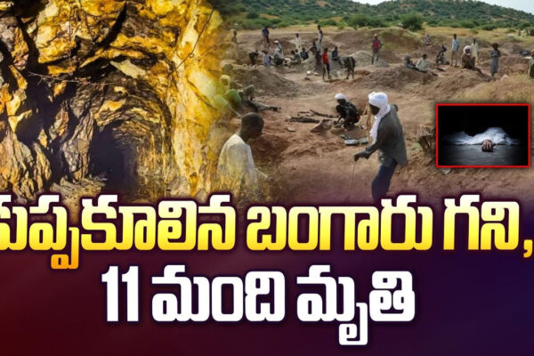 కుప్పకూలిన బంగారు గని, 11 మంది మృతి